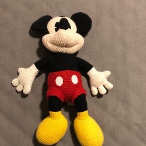 Vintage Collectible Disney Parks Authentic Mickey Mouse 20” Crochet Plush